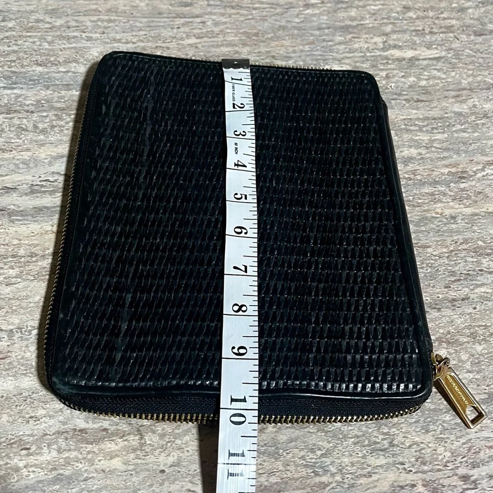 Rebecca Minkoff Black Textured zippered iPad case